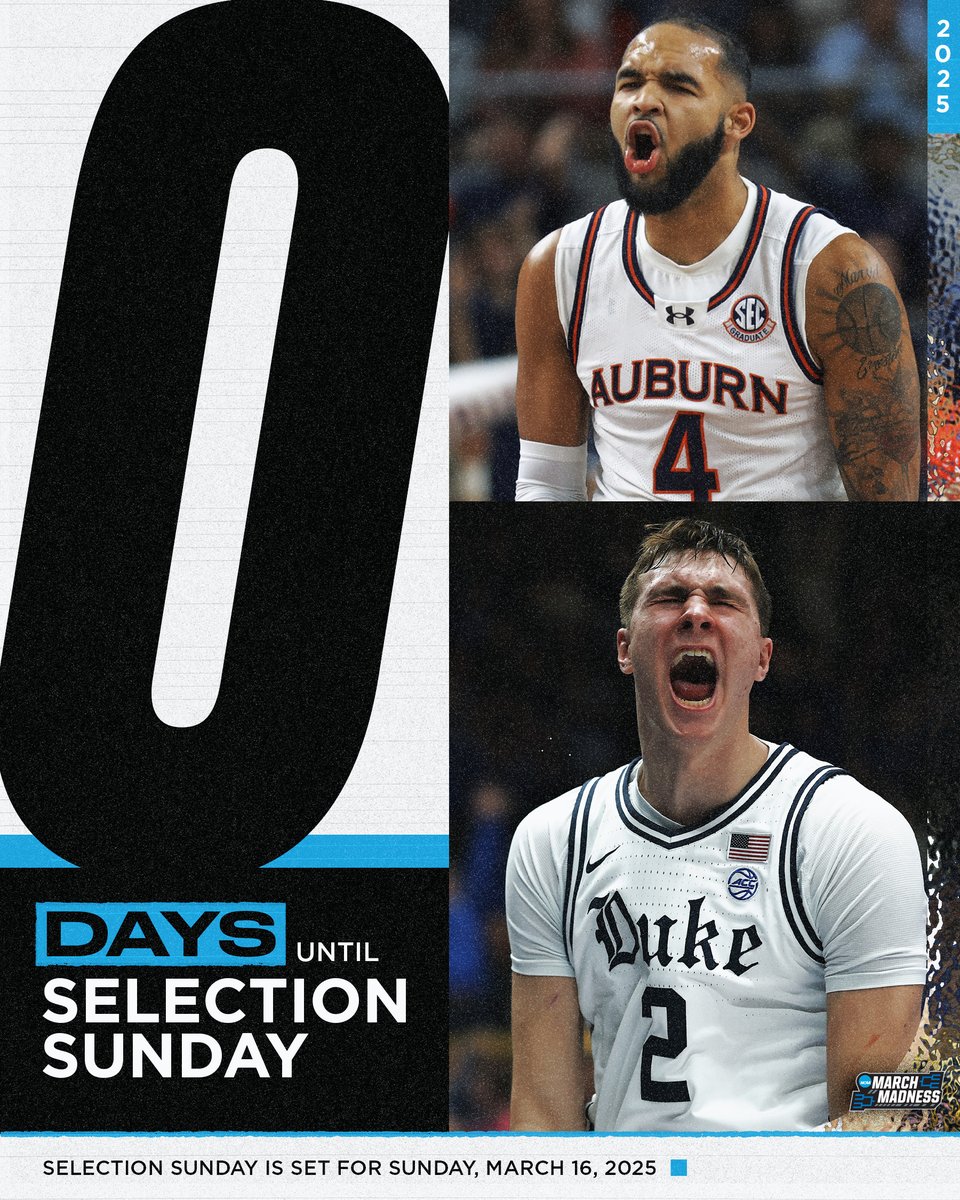 THE WAIT IS OVER.

WE GET A BRACKET TODAY 🙌 #MarchMadness