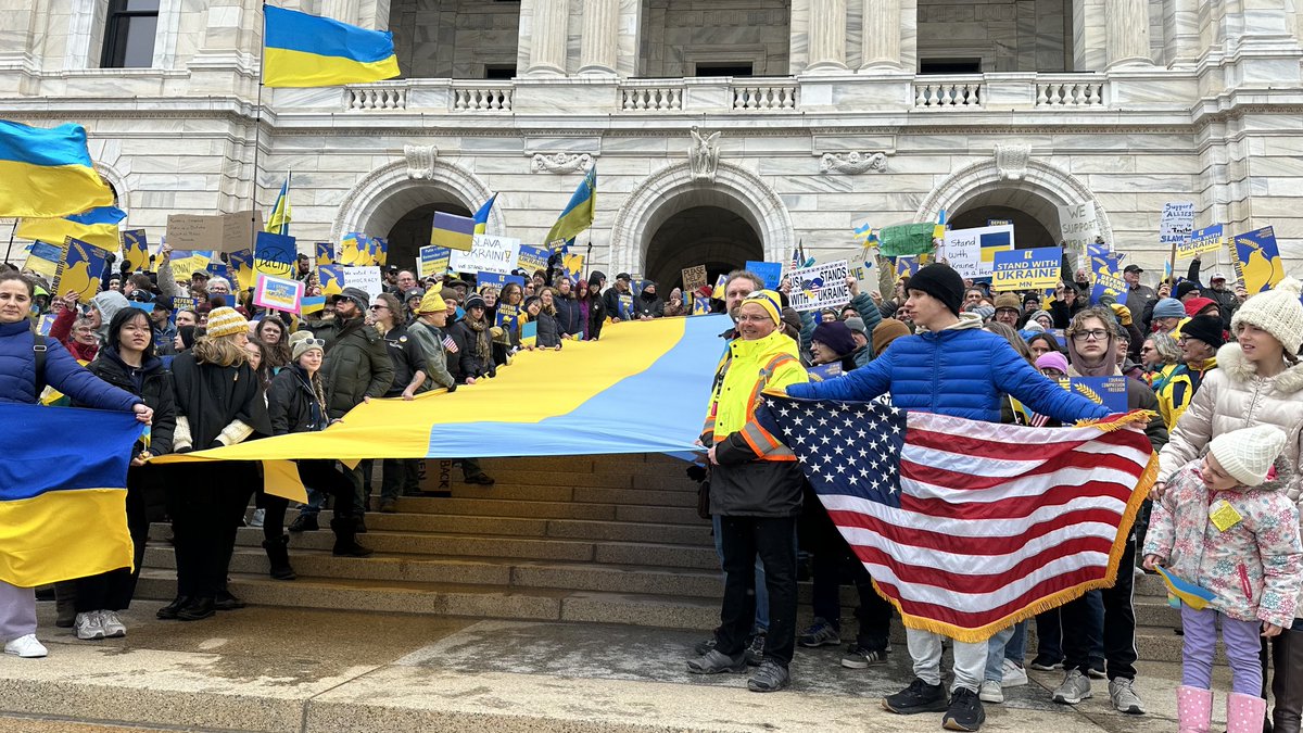 📍St. Paul, MN – Standing with Ukraine 🇺🇦

Today, the Minnesota State Capitol was filled with powerful voices and unwavering support for Ukraine. 🇺🇦🇺🇸 Hundreds gathered inside and outside the rotunda, carrying flags, signs, and a clear message: We stand with Ukraine!