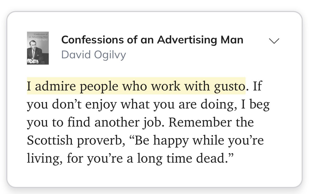 Sage advice from David Ogilvy: