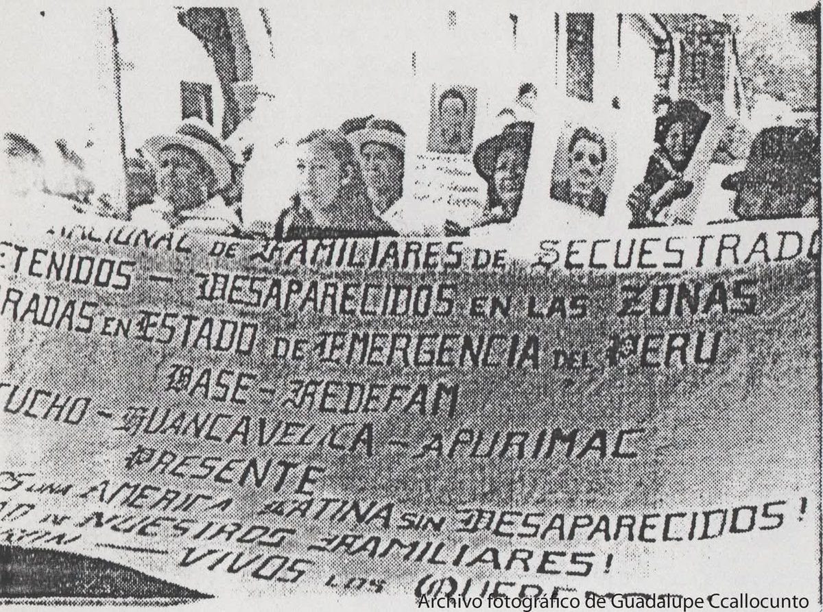 Algún día los niños y niñas del Perú van a estudiar la vida de Guadalupe Ccalloccunto, primero desaparecieron a su esposo en el cuartel Los cabitos en 1983. Ella denunció este hecho y se convirtió en defensora de otras familias de desaparecidos. A ella la desaparecieron en 1990.