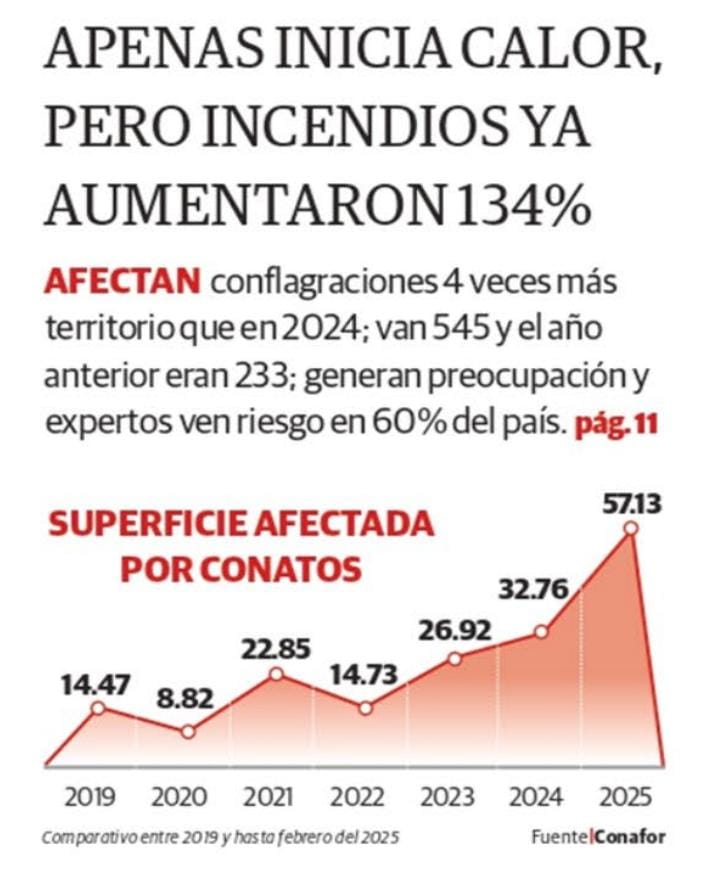JulioBerdegue's tweet photo. A las y a los agricultores de México: acuérdense que cada hectárea de bosque o selva que se quema, es menos agua en los meses y años que siguen. Evitando los incendios forestales, cuidamos nuestras cosechas https://t.co/cfWRhSAo43