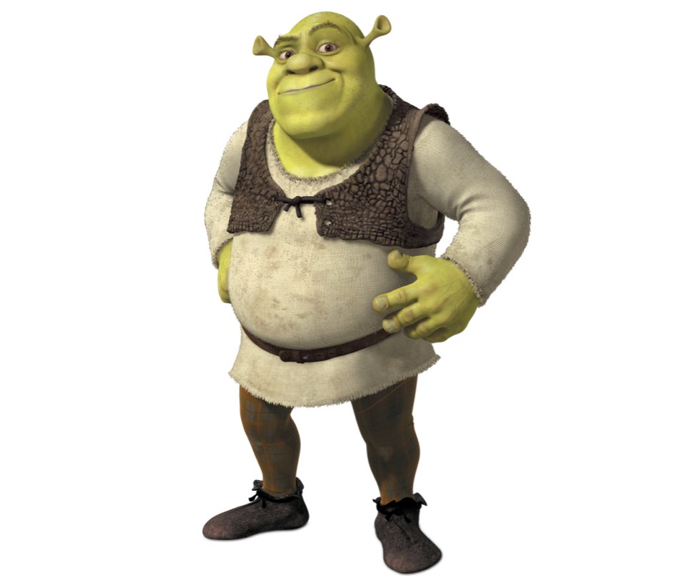 zachbdunn's tweet image. I don't like when people joke around about a green item of clothing by saying something like "Did you steal that shirt from Shrek?"
Shrek is green, yes, but he doesn't wear green clothes. He wears a brown cropped peasant's vest top over a beige tunic