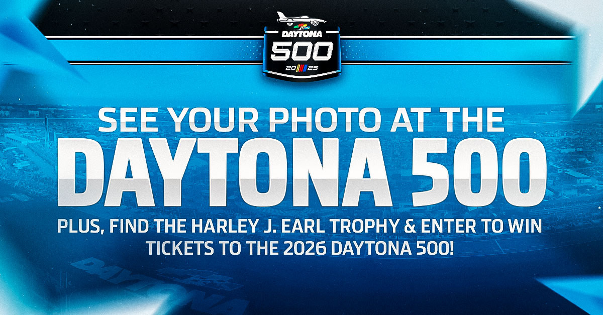 Daytona International Speedway (@daytona) on Twitter photo LAST CHANCE to find yourself at the #DAYTONA500, view special messages from past DAYTONA 500 champions, AND a chance to win tickets to next year's #DAYTONA500!
Start exploring ➡️ nascar.fancam.com/20250216 LAST CHANCE to find yourself at the #DAYTONA500, view special messages from past DAYTONA 500 champions, AND a chance to win tickets to next year's #DAYTONA500!
Start exploring ➡️ nascar.fancam.com/20250216