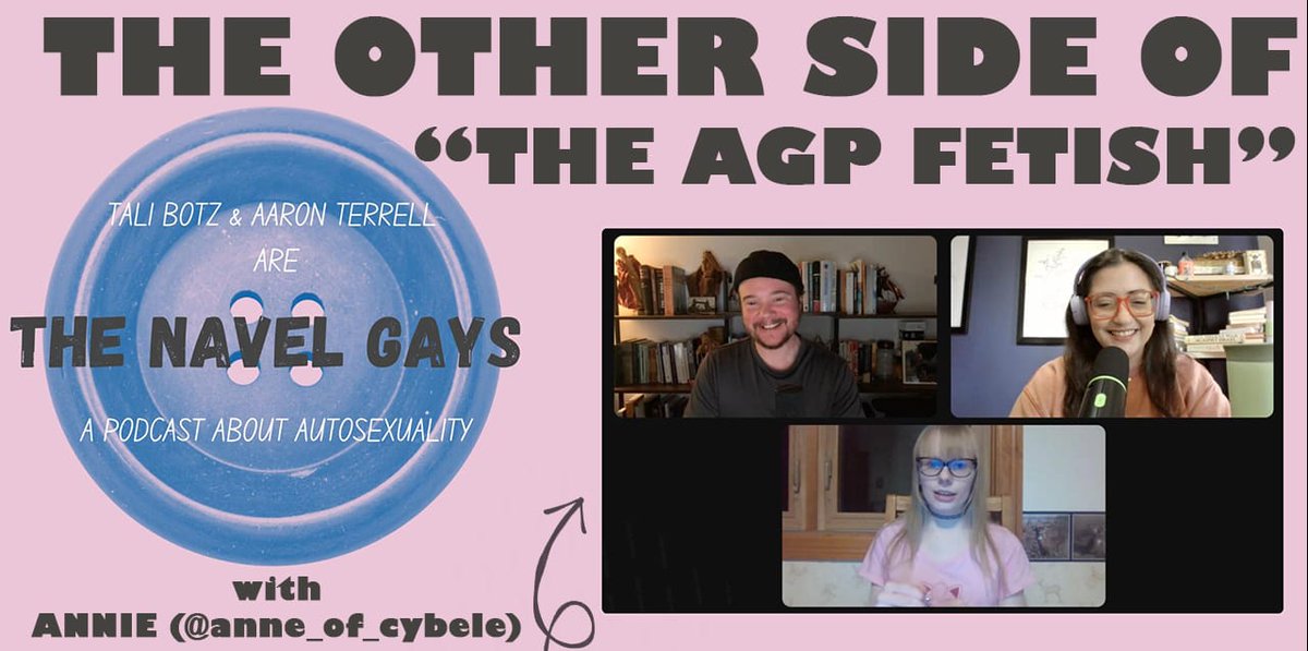 Why if it isn't a new episode! 

We had @anne_of_cybele back to discuss the kind of AGP that doesn't strike outsiders a "fetish". We're calling it low-libido AGP. Listen and let us know if you have a better term for this presentation of APG. 

Link below!
