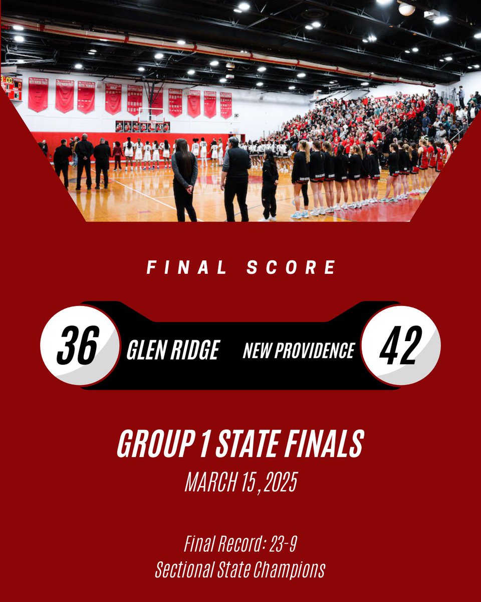 Our historic season came to an end today, losing in the Group 1 State Finals to a phenomenal NP team. Thank you everyone who supported us all season long . Thank you Seniors!!! You were all nothing short of incredible and have set the example for the future of GRGB. 🏀🦓