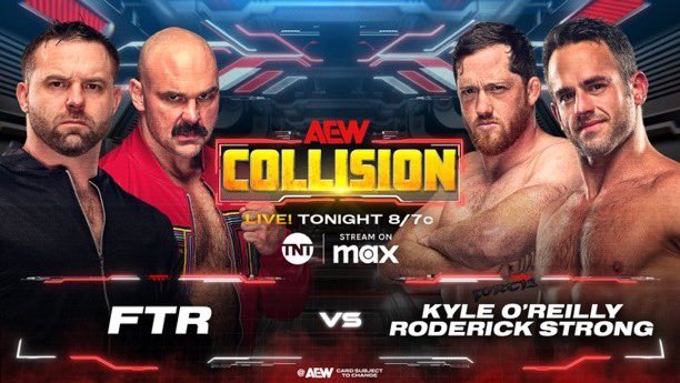RefTurnerAEW's tweet image. #AEWCollision LIVE from Las Vegas TONIGHT at 8ET / 7CT on @tntdrama + @SportsonMax