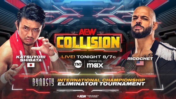 RefTurnerAEW's tweet image. #AEWCollision LIVE from Las Vegas TONIGHT at 8ET / 7CT on @tntdrama + @SportsonMax