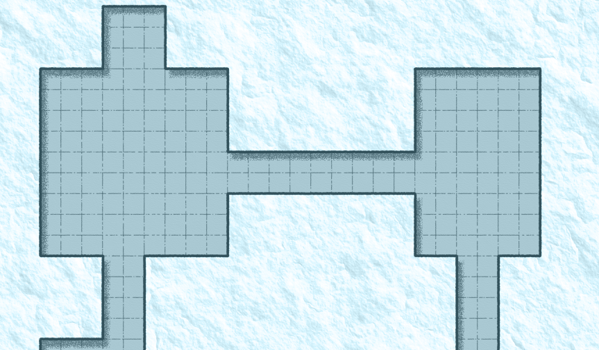 Snow dungeon map might need curved walls?