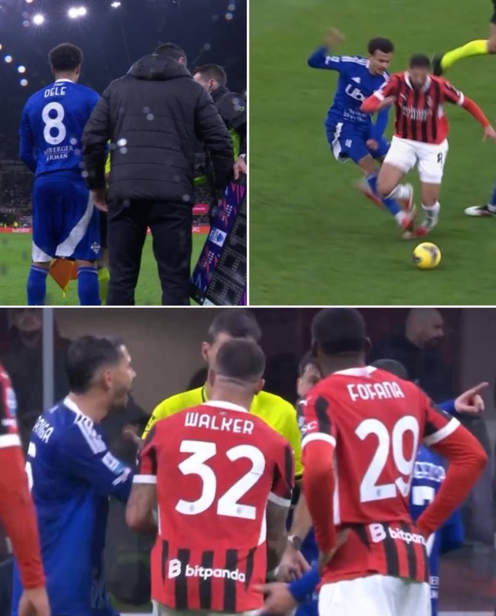 halfdecentfc's tweet photo. 😧RED CARD FOR DELE ALLI! Just 10 minutes into his return to professional football and he is sent off 💔 https://t.co/lmiwhXH9A0