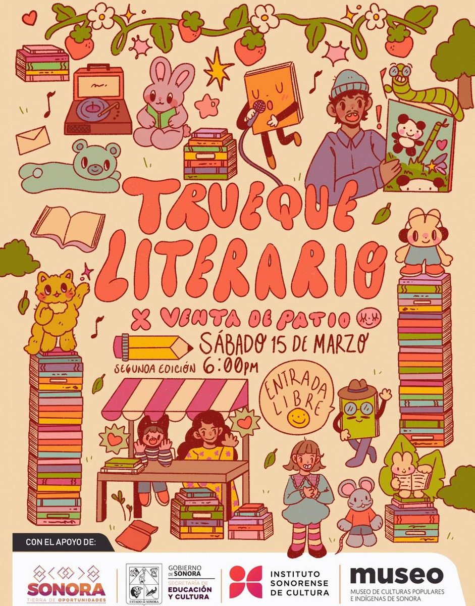 club_hermosillo's tweet photo. Es hoy el #TruequeLiterario visiten el Museo de Culturas Populares e Indígenas de Sonora la entrada es libre.
📚📚📚📚

@ISCsonora @gobiernosonora https://t.co/iVIdJjFVQ9