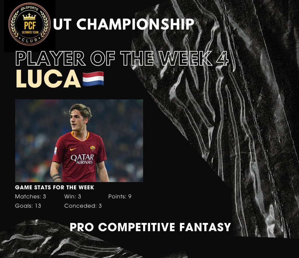 Pro Competitive Fantasy (@officielpcf) on Twitter photo 👥 Player Of The Week
📊 League Standings
🗓️ Week 4
🏆 @ProClubsFantasy UT Championship
🥇 POTW <a href="/LucaXFIFATiktok/">LucaXFIFATiktok</a>
1️⃣ <a href="/mexxzz11/">Mexxzz</a>
2️⃣ <a href="/LucaXFIFATiktok/">LucaXFIFATiktok</a>
3️⃣ <a href="/JacobLungi/">Jacob Lungi Sørensen</a>
4️⃣ <a href="/MustoowDK1/">MustoowDK</a>
5️⃣ <a href="/ColdDK_/">Cold</a> 👥 Player Of The Week
📊 League Standings
🗓️ Week 4
🏆 @ProClubsFantasy UT Championship
🥇 POTW <a href="/LucaXFIFATiktok/">LucaXFIFATiktok</a>
1️⃣ <a href="/mexxzz11/">Mexxzz</a>
2️⃣ <a href="/LucaXFIFATiktok/">LucaXFIFATiktok</a>
3️⃣ <a href="/JacobLungi/">Jacob Lungi Sørensen</a>
4️⃣ <a href="/MustoowDK1/">MustoowDK</a>
5️⃣ <a href="/ColdDK_/">Cold</a>