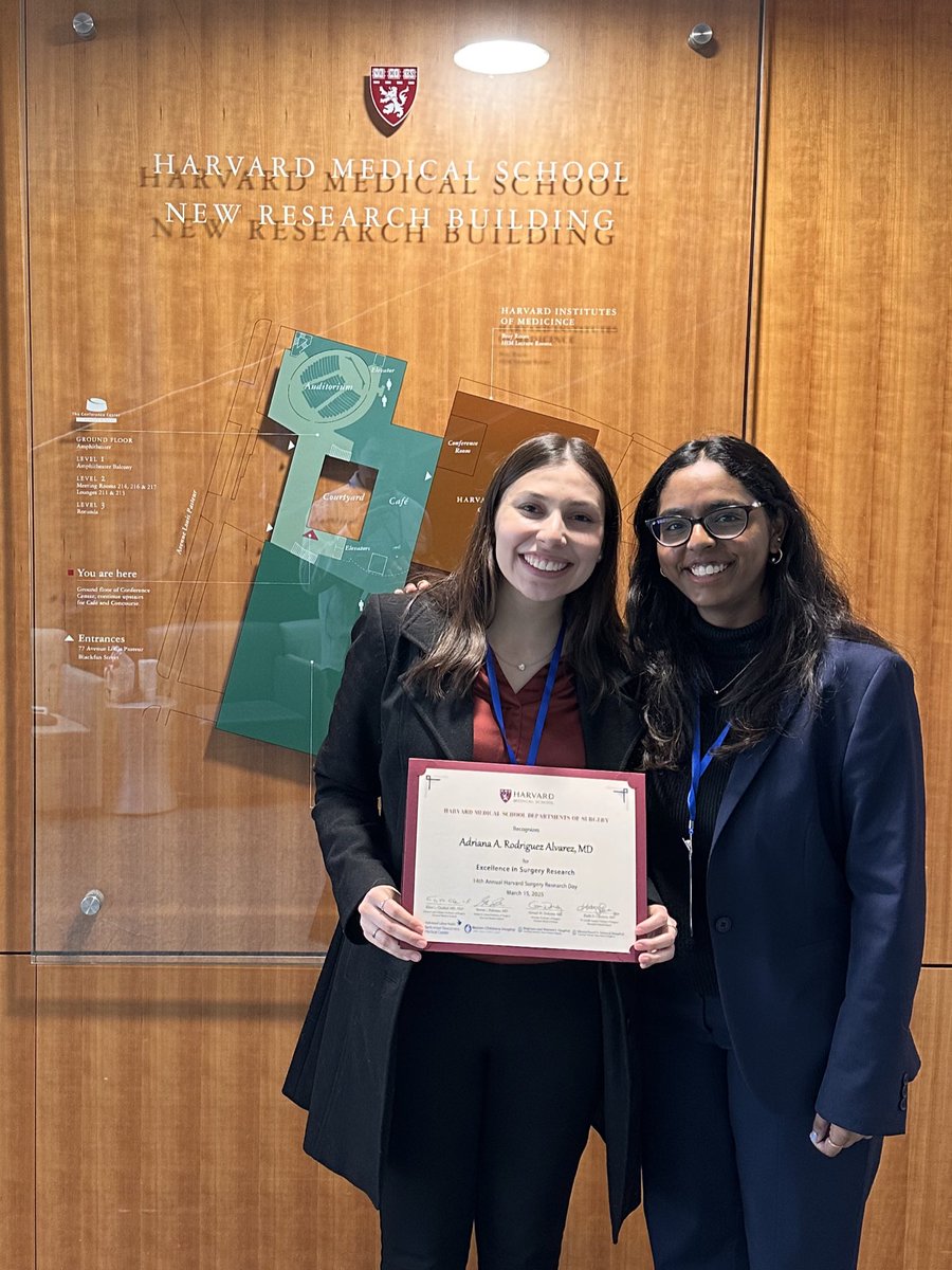 Mounika Boya (@mounikanaidu4) on Twitter photo Had a wonderful time at Harvard Surgery Research Day sharing our lab’s research on clinical outcomes and flow volumes in TADV patients!
And CONGRATULATIONS to <a href="/AdrianaR99566/">Adriana Rodriguez Alvarez</a> for the amazing oral presentation <a href="/AnahitaDua/">Anahita Dua MD MS MBA FACS</a> <a href="/harvardmed/">Harvard Medical School</a> <a href="/MGHSurgery/">Mass General Surgery</a> <a href="/MGHVascular/">Mass General Vascular</a> Had a wonderful time at Harvard Surgery Research Day sharing our lab’s research on clinical outcomes and flow volumes in TADV patients!
And CONGRATULATIONS to <a href="/AdrianaR99566/">Adriana Rodriguez Alvarez</a> for the amazing oral presentation <a href="/AnahitaDua/">Anahita Dua MD MS MBA FACS</a> <a href="/harvardmed/">Harvard Medical School</a> <a href="/MGHSurgery/">Mass General Surgery</a> <a href="/MGHVascular/">Mass General Vascular</a>