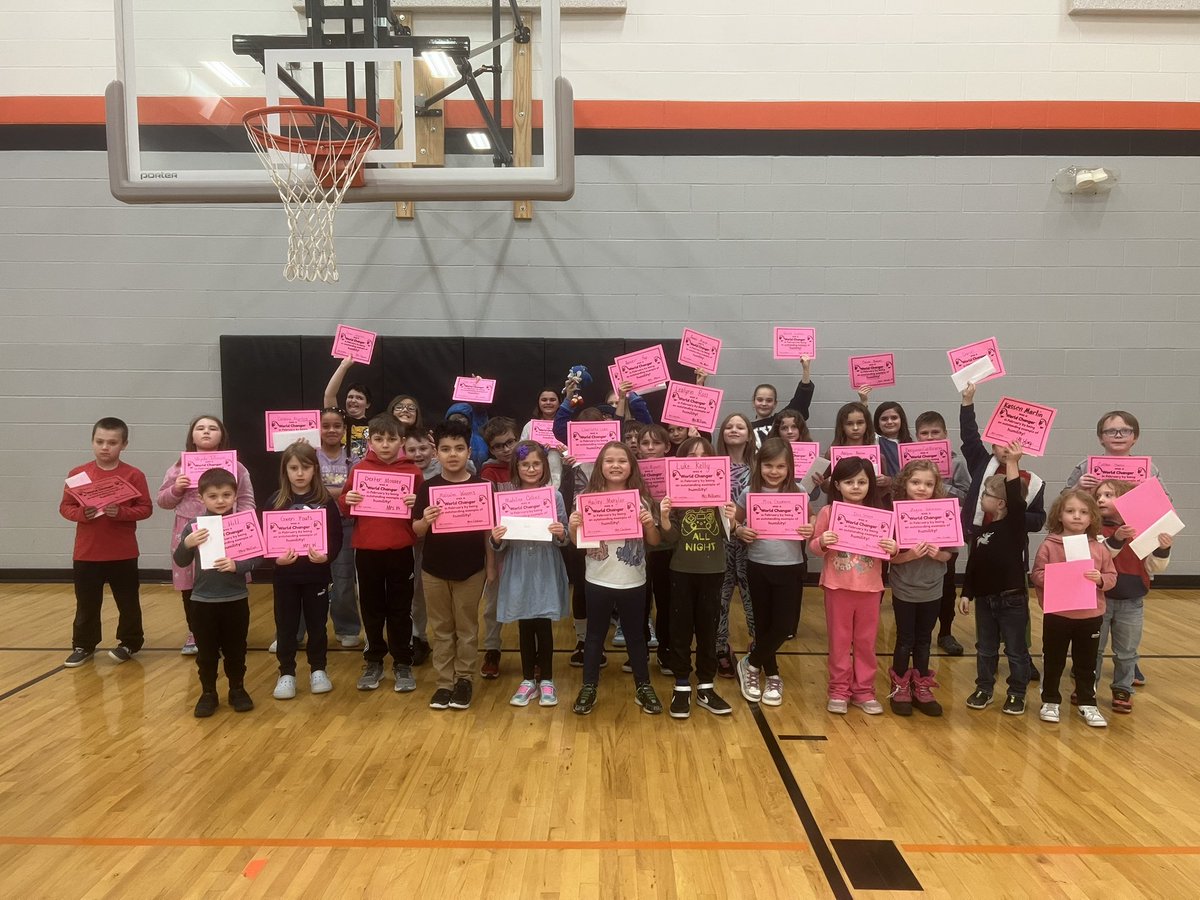 Congratulations to our February World Changers! This group of students were recognized at our PBIS assembly for displaying our monthly virtue: Humility