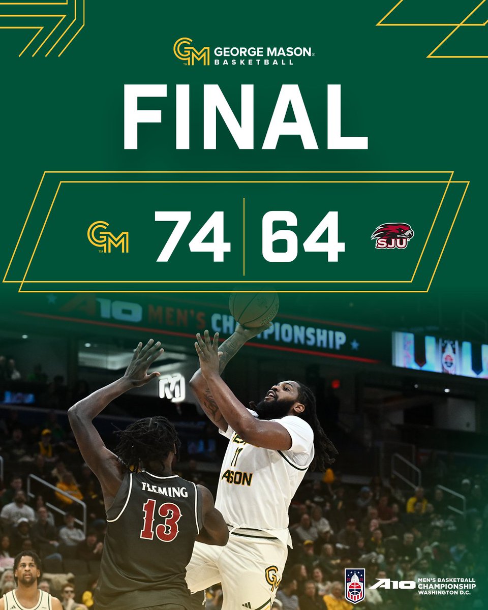 CHAMPIONSHIP GAME BOUND.

The Patriots will play  for their conference tournament title since 2008 on Sunday in DC.

#PatriotPressure