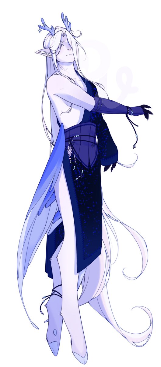 APrinceinWhite's tweet photo. 27 1/2 hrs and done!! It’s my BEAUTIFUL man, Aara, now as a Peryton <3
Don’t think too hard about the lore implications :) it’ll be ok :)
#art #oc #illustration #fantasy #druid #digitalart #artist #mantiddies #hotman #prettyman #artist #vtuber #design https://t.co/JeeFyz7eUI