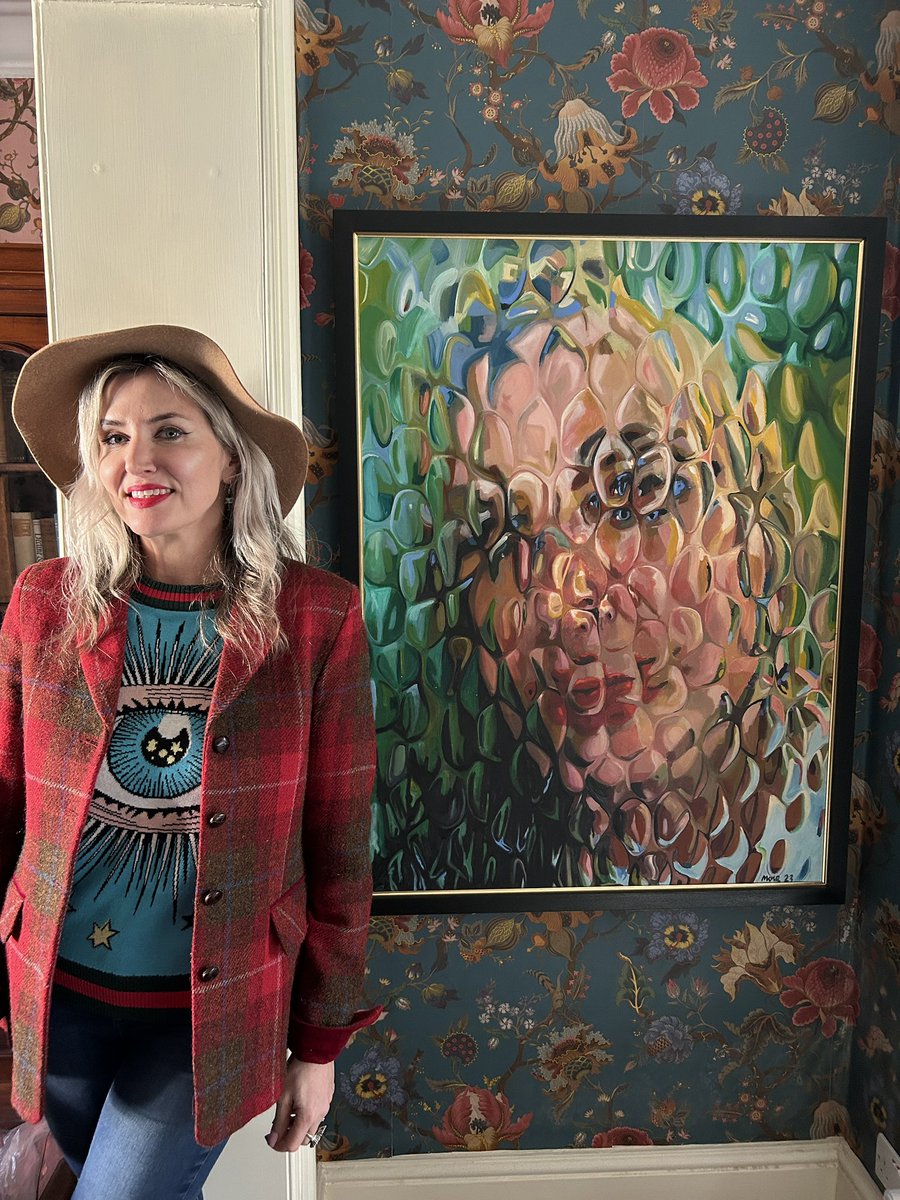 I painted this picture of Nancy two years ago of her looking through a toilet window. <a href="/nancy_sorrell/">Nancy Sorrell</a>