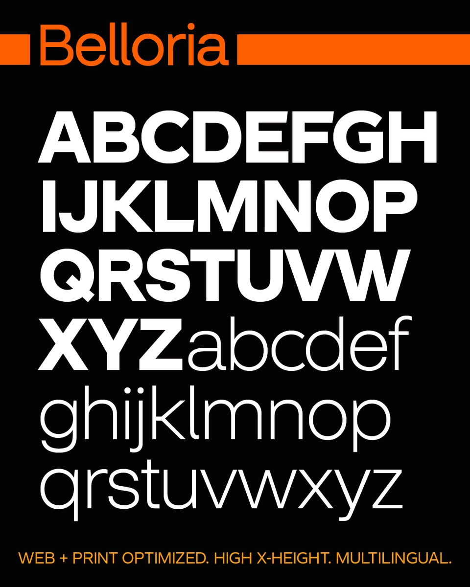 momentum18's tweet image. Meet Belloria, Monni's sister font - great for coordinated web and print tactics. High x-height and multilingual.
