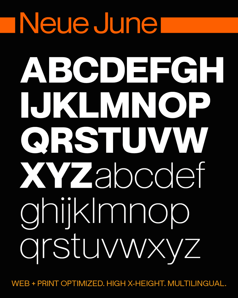 momentum18's tweet image. Neue June - our first and super popular commercially available font.