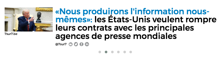“Nous produirons l’information nous-mêmes”: les États-Unis veulent rompre leurs contrats avec les principales agences de presse mondiales