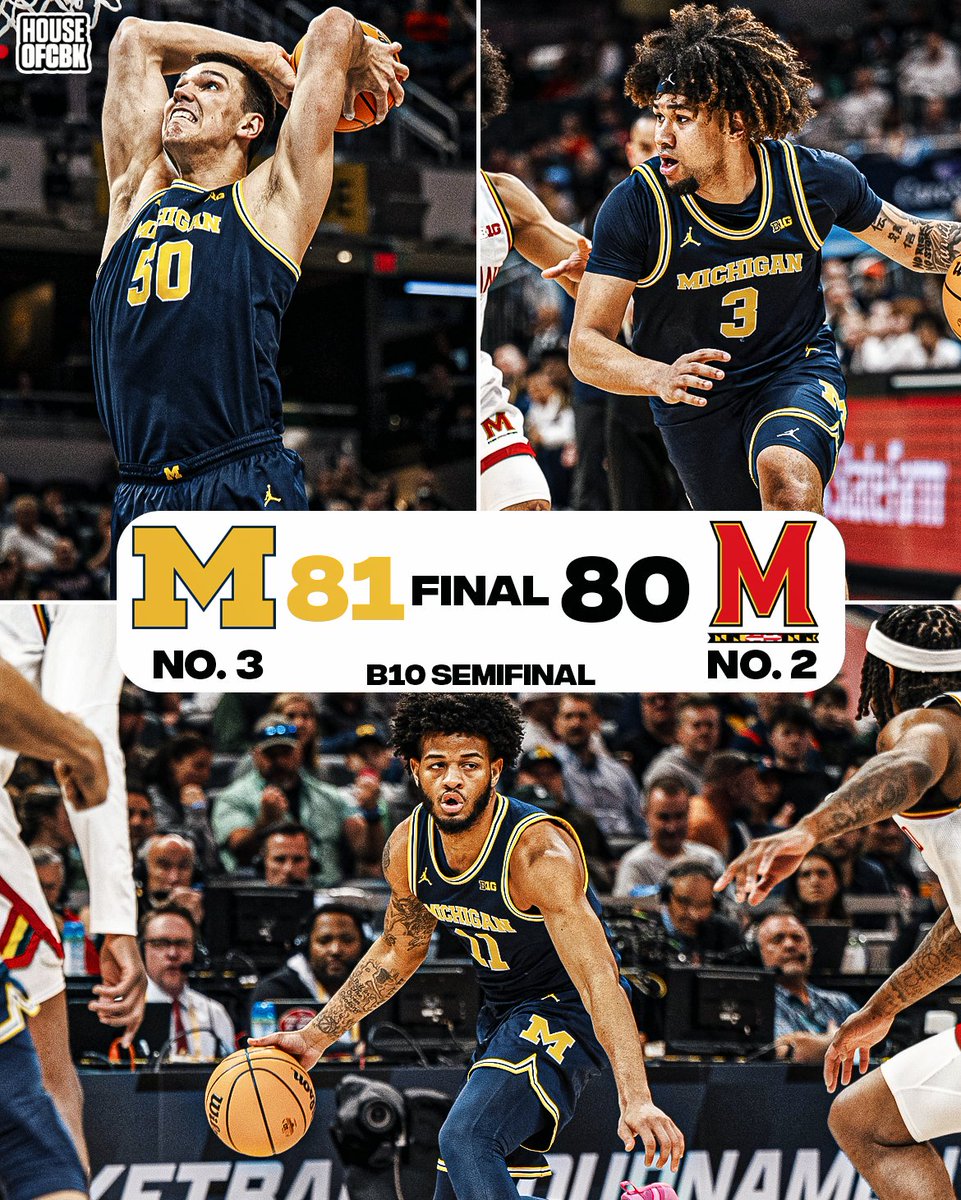TRE DONALDSON WINS IT!!! MICHIGAN IS GOING TO THE BIG10 CHAMPIONSHIP AFTER BEATING MARYLAND 〽️