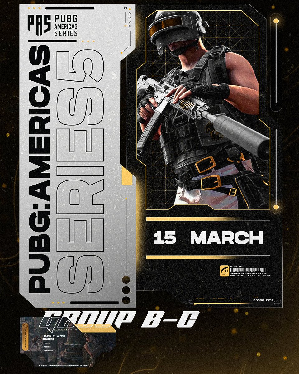 🐉 🪂 | #WuJuTuPUBG are ready to drop into <a href="/PUBGEsports/">PUBG Esports</a> #PAS5 Group Stage! The actions kicks off in just a few moments!

⏰ | 6:00 PM CST / 8:00 PM BRT

#WuJuTu #FearlessJourney #PUBG #PUBGEsports #PUBGAMSeries