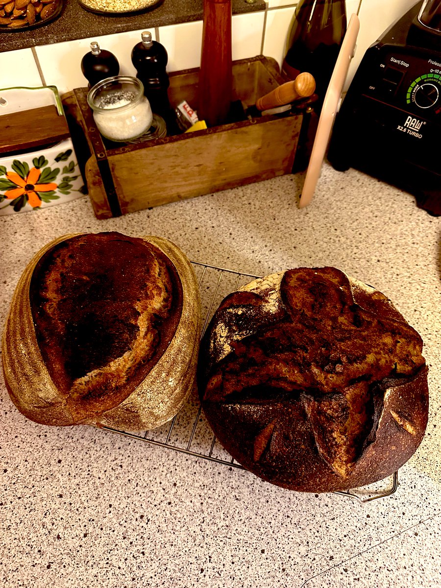 Surdejsbrød til familien - Jeg er splittet omkring hvorvidt jeg foretrækker de runde eller aflange brød. - Men flotte er de jo.