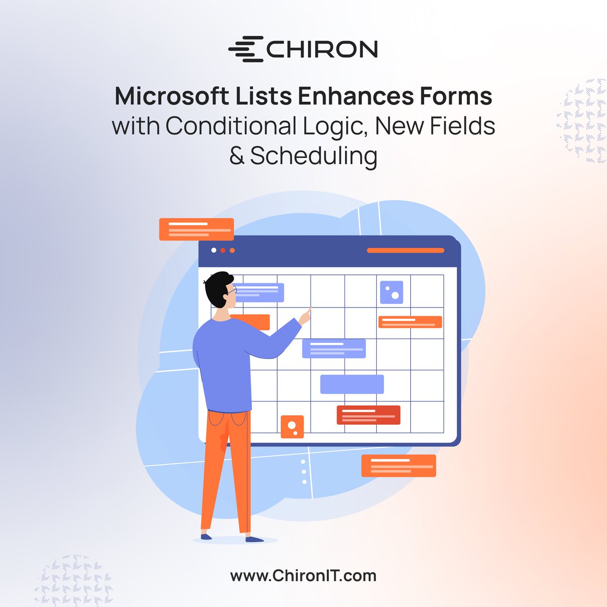 ChironUsa's tweet photo. Microsoft Lists has rolled out new updates to improve how we create and manage forms including:
-Create Forms Easily
-Conditional Branching
-Add Logos
-More Field Types
-Notifications &amp; Scheduling
These updates make it easier and flexible to create, manage, and track your forms. https://t.co/RYT2OQHXoY
