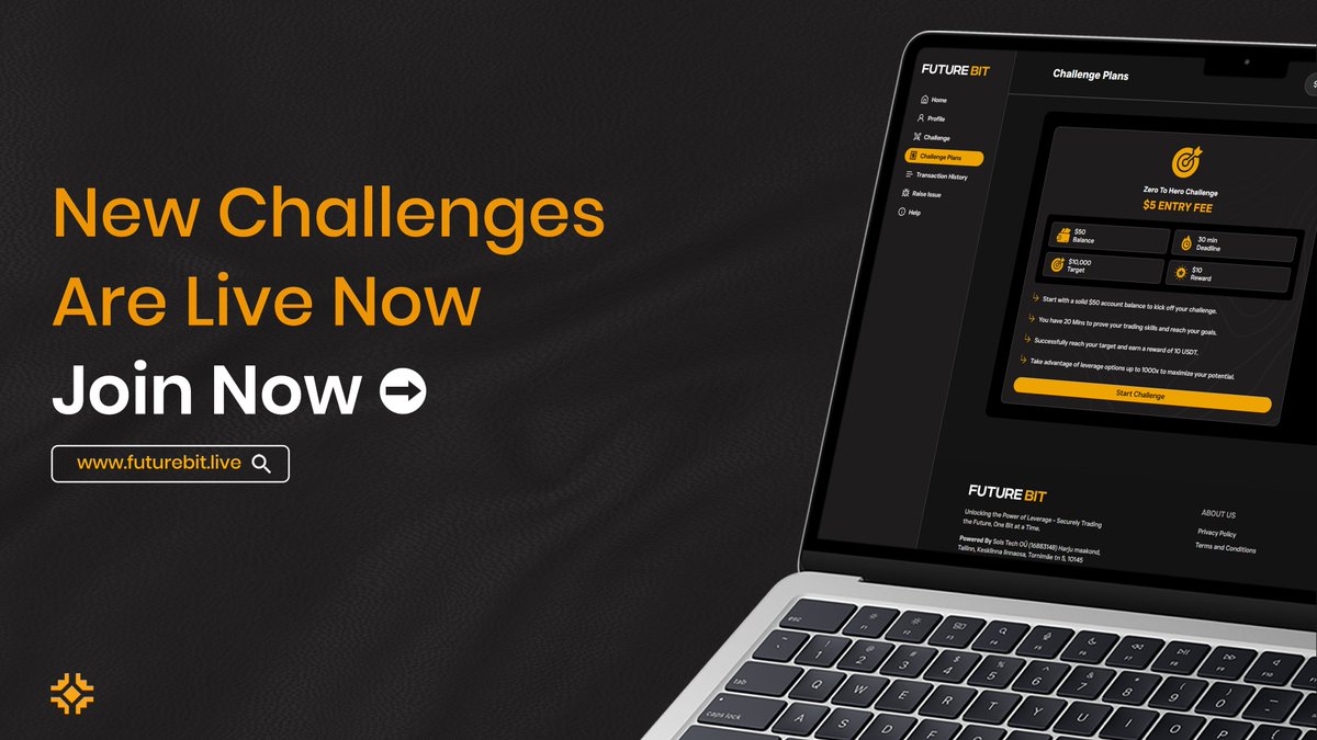 FutureBit_1000x's tweet photo. 🚀 New Challenges Are Live! Ready to Trade? 🔥

The Future Bit Challenges are here! Test your skills, trade smart, and win rewards. 💰📈

✅ Low Entry Fee
✅ High Reward Potential
✅ Leverage Up to 1000x
Join Now & Prove Your Trading Skills! 👉 
https://t.co/9xw8K4xln7

#FutureBit #CryptoTrading #LeverageTrading #TradeToWin #CryptoChallenges #Forex #Bitcoin #TradeSmart