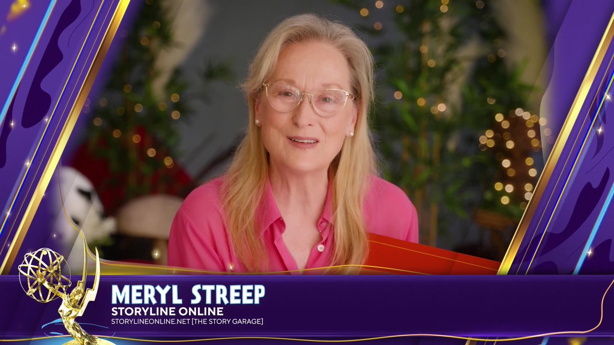 TheEmmys's tweet image. The #ChildrensEmmys Award for Outstanding Children's Personality goes to Meryl Streep | Storyline Online (@storylineonline).
