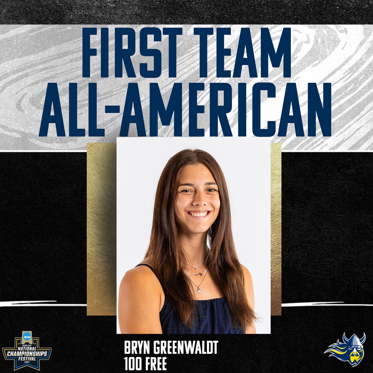 Another chapter in 𝐻𝐸𝑅story ⚔️

Greenwaldt earns All-America honors yet again in the 100 free!

#BuildingChampions