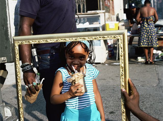 ART IS. . . (MAN WITH RINGS AND CHILD), Lorraine O'Grady, 1983