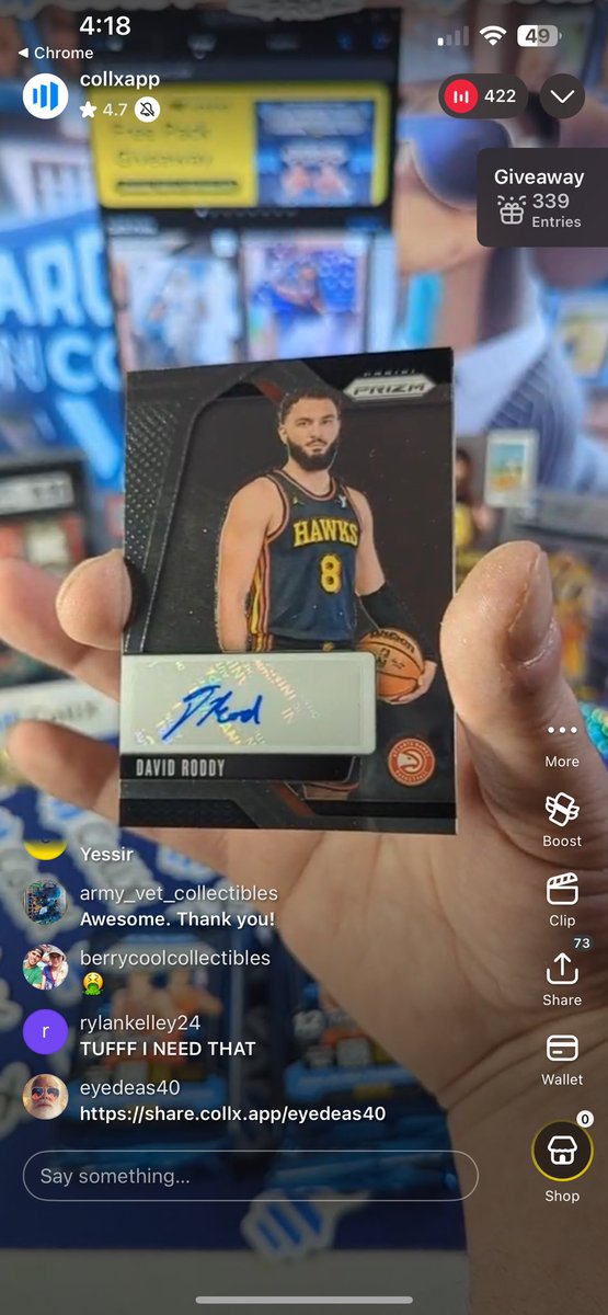 fernie11's tweet photo. @CollX_App @Whatnot Just hit this for the FREE on @WhatNot app with the @CollX_App. I never win anything but got super lucky! 
Thanks CollX!
-ArmyVetCollectibles
Follow me on eBay! https://t.co/jZysBpbNpb