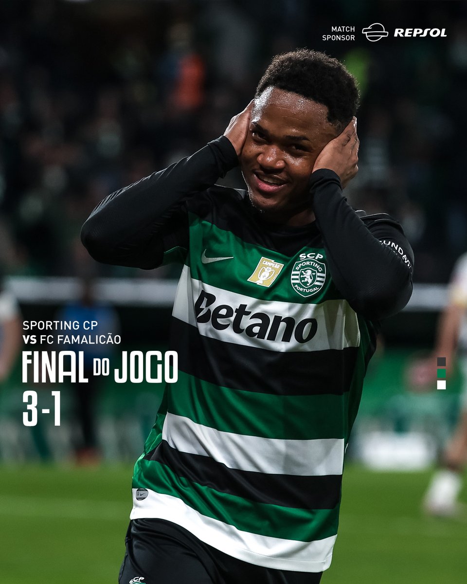 ⏹️ Vitória da nossa equipa! VAMOS SPORTING! 👏

⚽️ Fresneda, Gyökeres e Geny Catamo.
🟢 3-1 ⚪️ // #SCPFCF