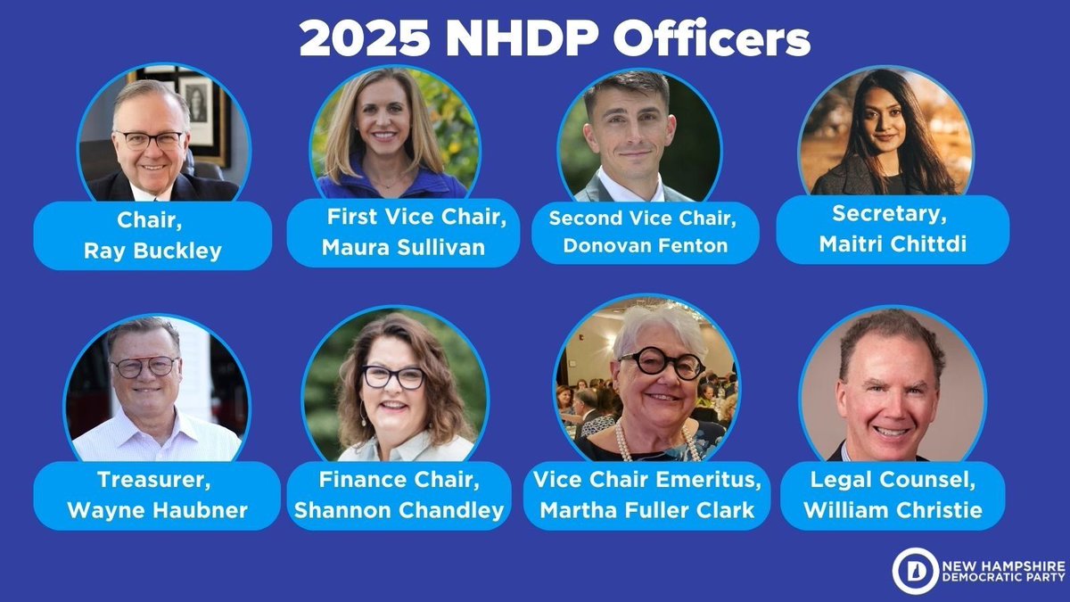 Congratulations to all of the elected 2025 NHDP Officers! #NHPolitics