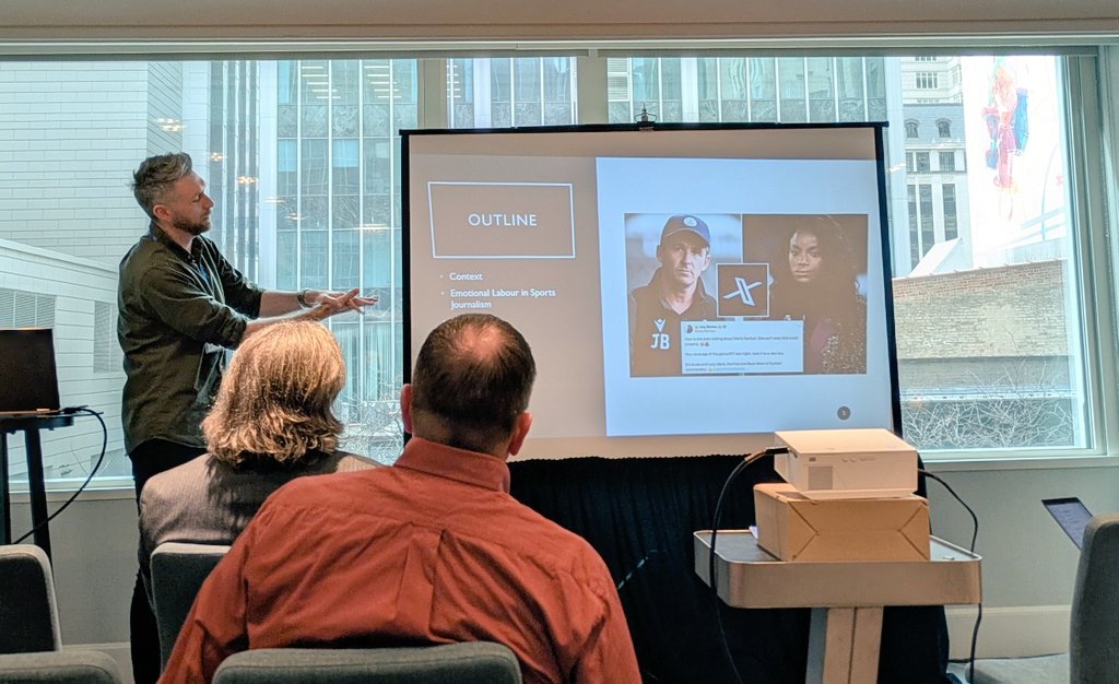 Steph Doehler (@stephdoehler_ou) on Twitter photo Two really enjoyable presentations this afternoon at <a href="/IACSacademic/">IACS</a>. First up, <a href="/AaronGallagher8/">Aaron Gallagher</a> looking at the relationship between the IOC and the media. Followed by <a href="/dan_kilvington/">Dan Kilvington</a> discussing online harm and sports journalists. #IACS25 Two really enjoyable presentations this afternoon at <a href="/IACSacademic/">IACS</a>. First up, <a href="/AaronGallagher8/">Aaron Gallagher</a> looking at the relationship between the IOC and the media. Followed by <a href="/dan_kilvington/">Dan Kilvington</a> discussing online harm and sports journalists. #IACS25