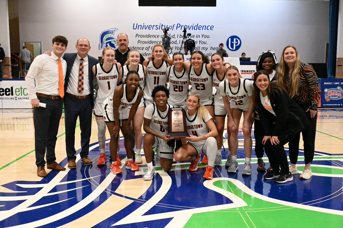 You want MORE net cutting!? Georgetown Women's Basketball is headed to Sioux City! #TigerPride