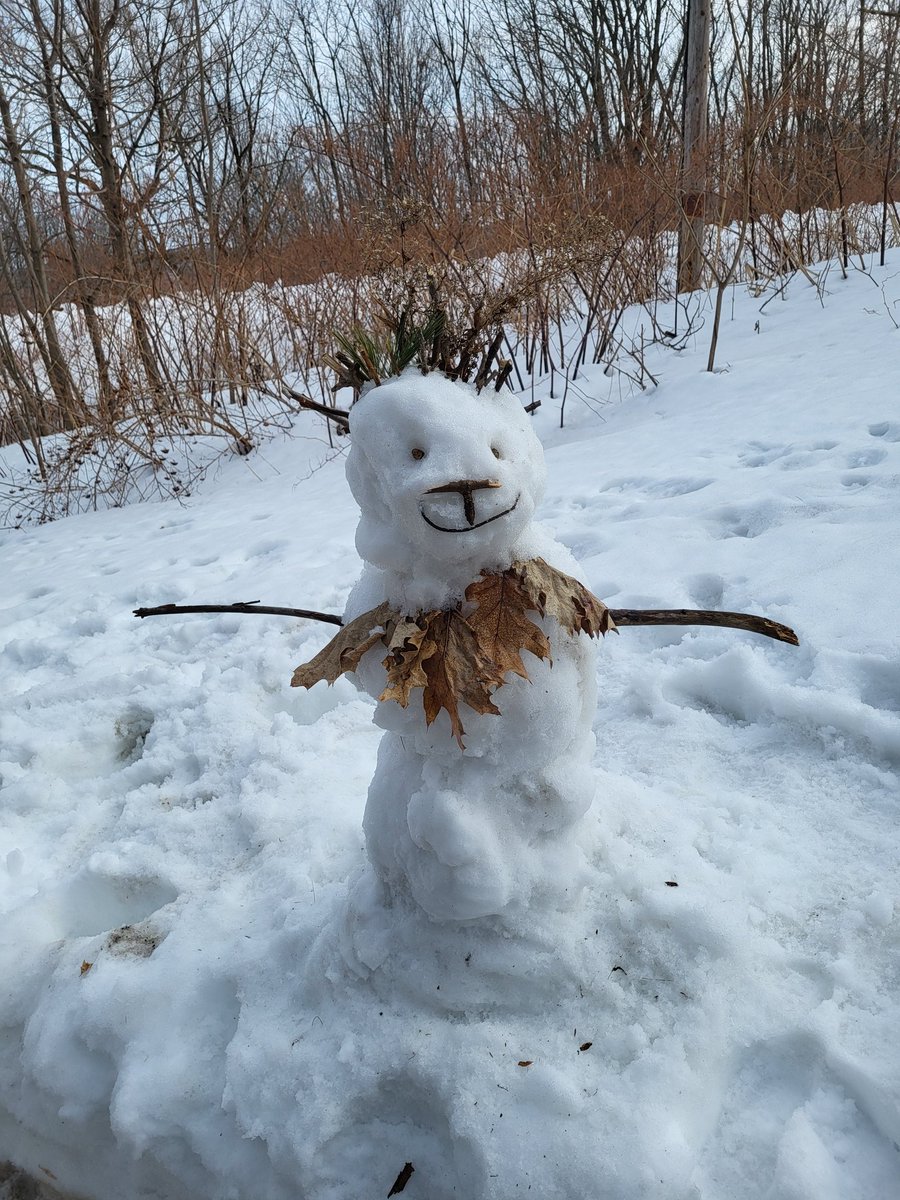 Notre bonhomme de neige à Édouard et moi 🥲🥲🥲