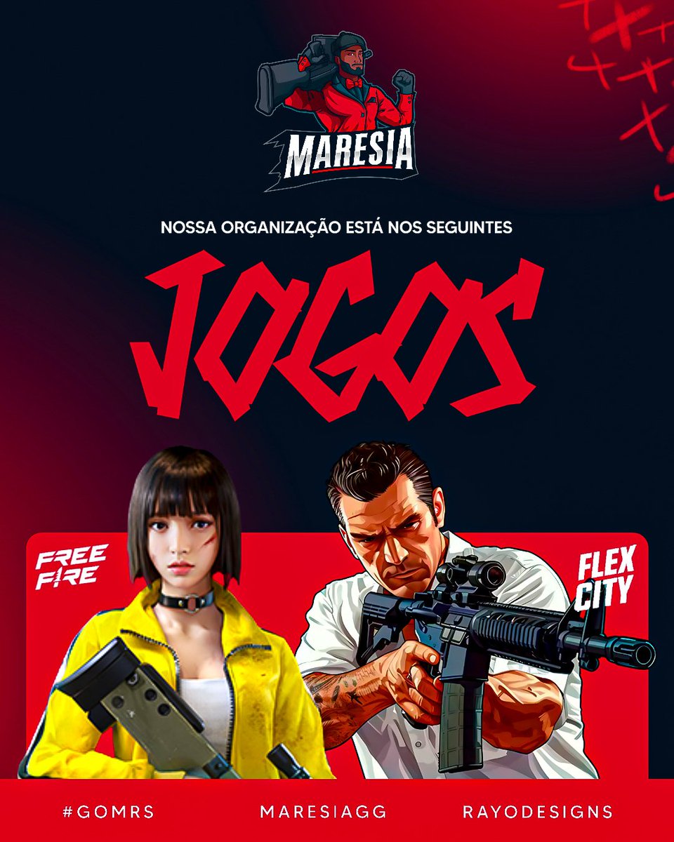 Maresiagg's tweet photo. 🎮 A Maresia GG está em ação! 🎮

Temos o prazer de anunciar que estamos oficialmente competindo em dois grandes jogos: Free Fire e Flex City! 🚀🔥

Se você é fã de batalhas intensas e estratégias emocionantes, venha se juntar a nós! Na Maresia GG. https://t.co/a9FVLafj1G