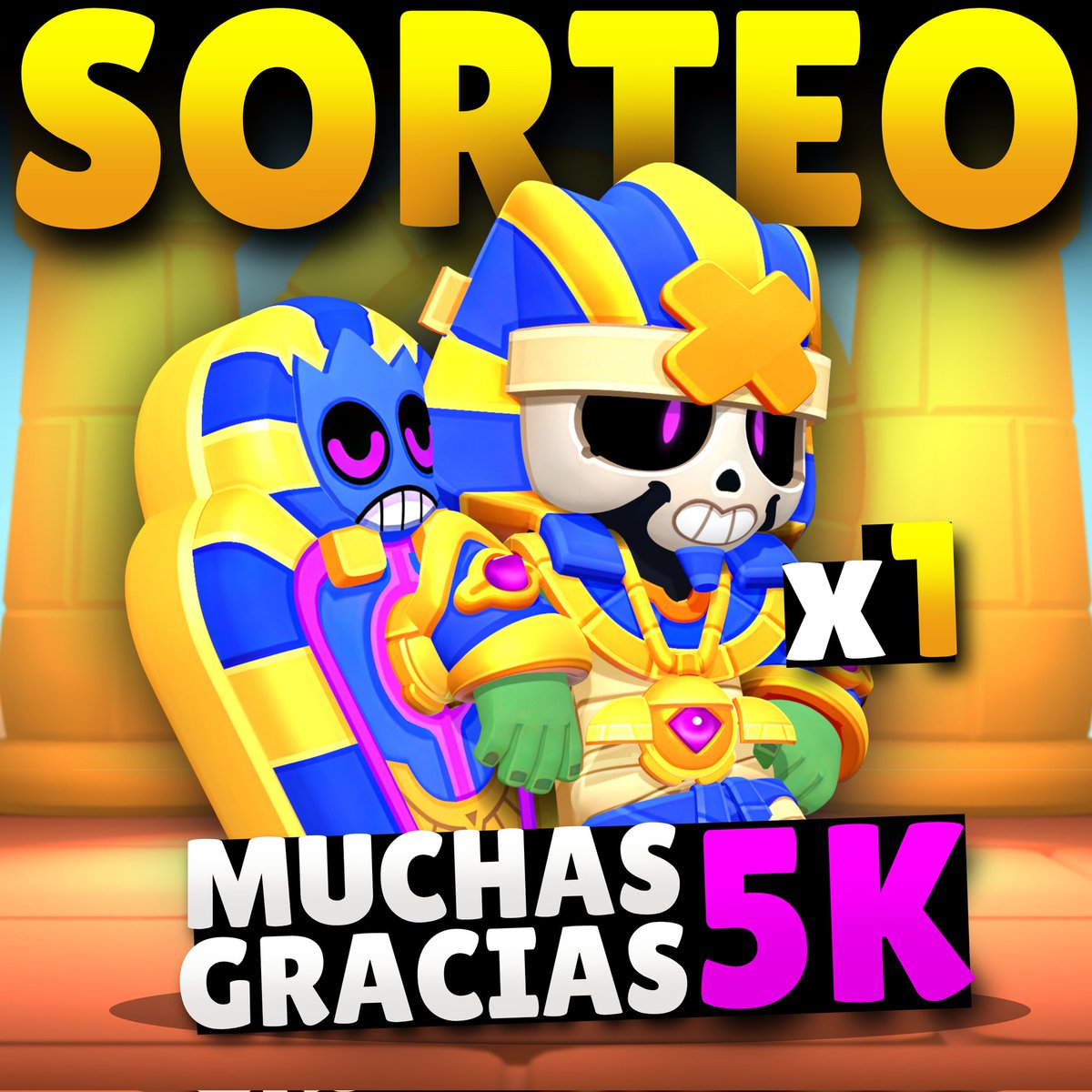 MUCHAS GRACIAS!!! 😿

Hemos alcanzado los 5 seguidores, el equipo de <a href="/CandyNoticias/">Candy BS News</a> está muy agradecido por estos dos grandes meses 🥺

Para celebrarlo vamos a hacer un pequeñito sorteo, una skin de Ollie Faraón!!

Para participar:

🟡 Dar RT a este post
🔵 Seguir a