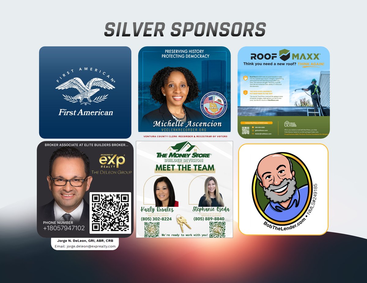 VCRefat's tweet image. We would like to express our gratitude to all of our sponsors. Thank you for standing with us in the fight against real estate fraud in Ventura County. #Refat #venturacounty #realestate #realtors