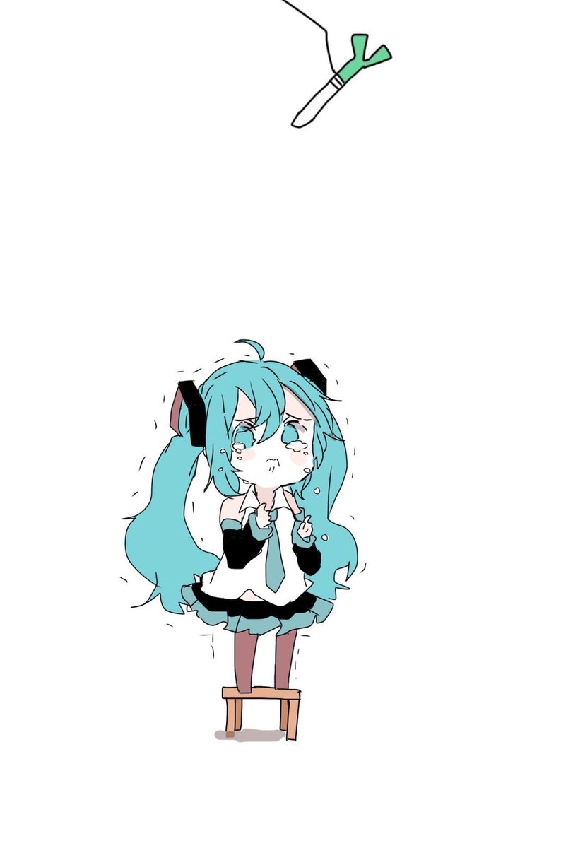 初音ミク 「やっぱり届かない… 」|sakiのイラスト