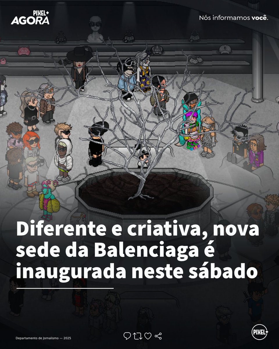 pixelplushb's tweet image. 🆕 #PixelAgora — NÓS INFORMAMOS VOCÊ 📰

O evento de inauguração da sede da @BalenciagaBlet aconteceu neste sábado (15) e contou com a presença da comunidade do @MeuHabblet.

Os frequentadores receberam um emblema exclusivo, que ainda está disponível na central. 👜