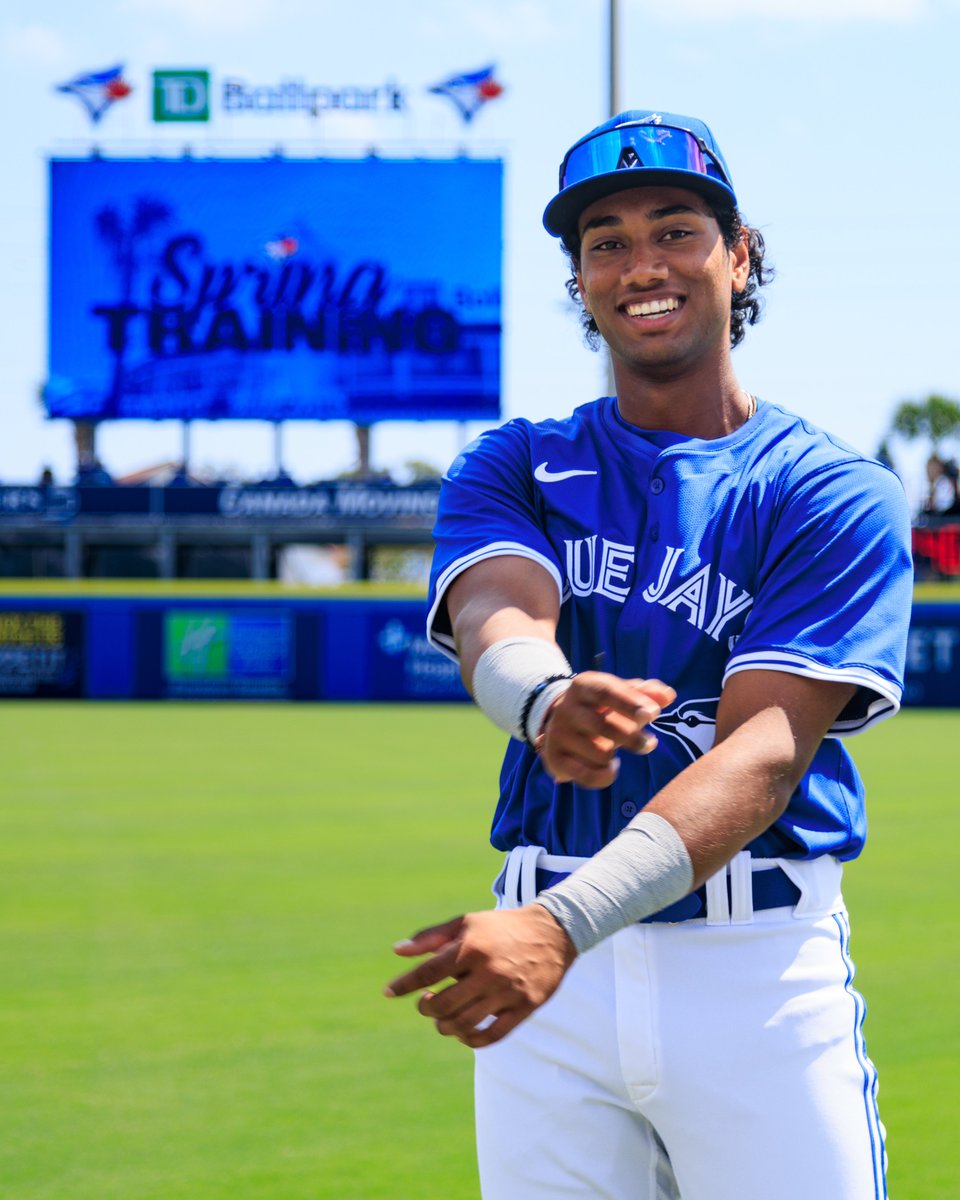 BlueJays's tweet image. Arj in a silly, goofy mood 😂 #SpringBreakout