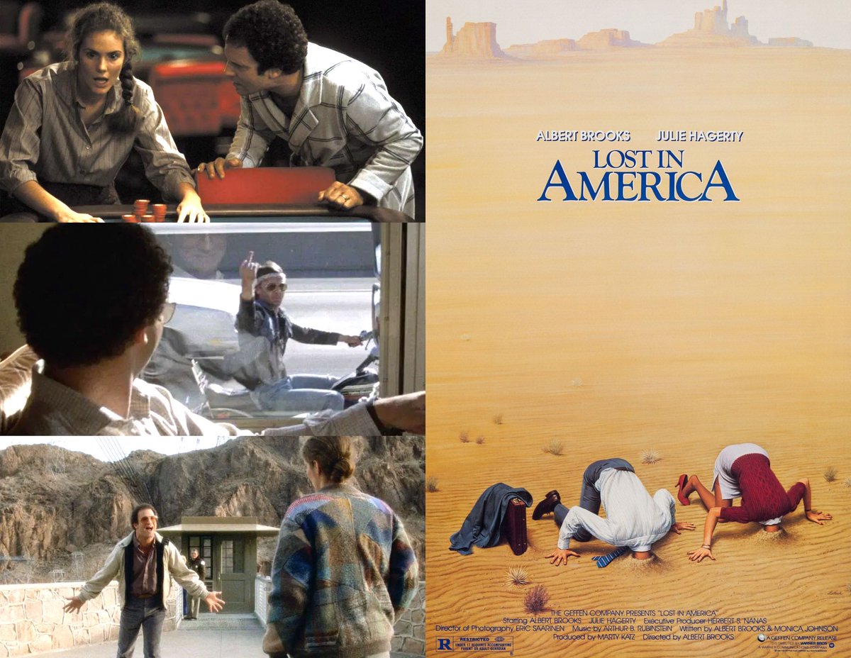 Writer/Director/Star Albert Brooks’ satirical road comedy ‘Lost In America’ co-starring Julie Hagerty, Maggie Roswell, and Garry Marshall pulled into theaters on this day 40 years ago. 🎭🛣️🥚

“𝙸'𝚖 𝚒𝚗𝚜𝚊𝚗𝚎 𝚊𝚗𝚍 𝚛𝚎𝚜𝚙𝚘𝚗𝚜𝚒𝚋𝚕𝚎. 𝚃𝚑𝚒𝚜 𝚒𝚜 𝚊 𝚙𝚘𝚝𝚎𝚗𝚝