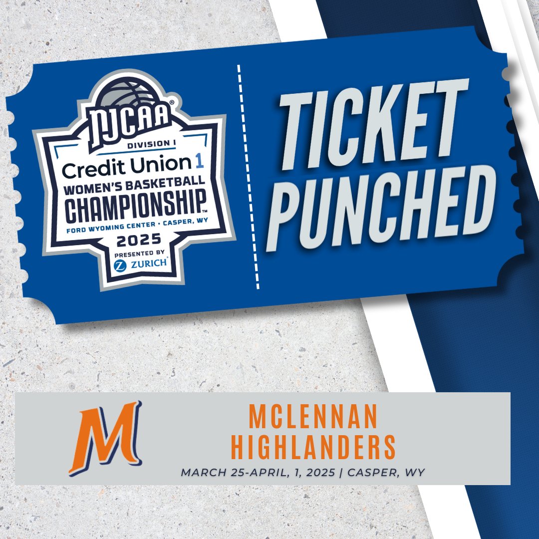 NJCAA Basketball (@njcaabasketball) on Twitter photo 🎟️👊 McLennan is going dancing 💃
McLennan knocks off No. 3 New Mexico and advances to the 2025 <a href="/MyCreditUnion1/">Credit Union 1</a> #NJCAABasketball DI Women's Championship in Casper.
njcaa.org/sports/wbkb/20… 🎟️👊 McLennan is going dancing 💃
McLennan knocks off No. 3 New Mexico and advances to the 2025 <a href="/MyCreditUnion1/">Credit Union 1</a> #NJCAABasketball DI Women's Championship in Casper.
njcaa.org/sports/wbkb/20…
