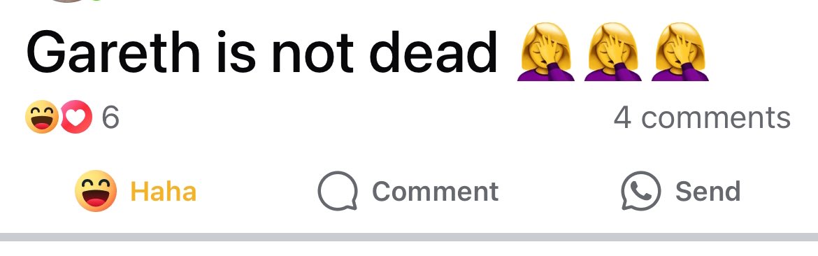 A woman I work with has posted a heartfelt status about missing her husband and she doesn’t understand how people cope when their loved ones die.

He’s only in Benidorm on a stag do but now everyone think he’s dead and she’s had to post this status 😂😂

I’m fucking crying 😂😂😂