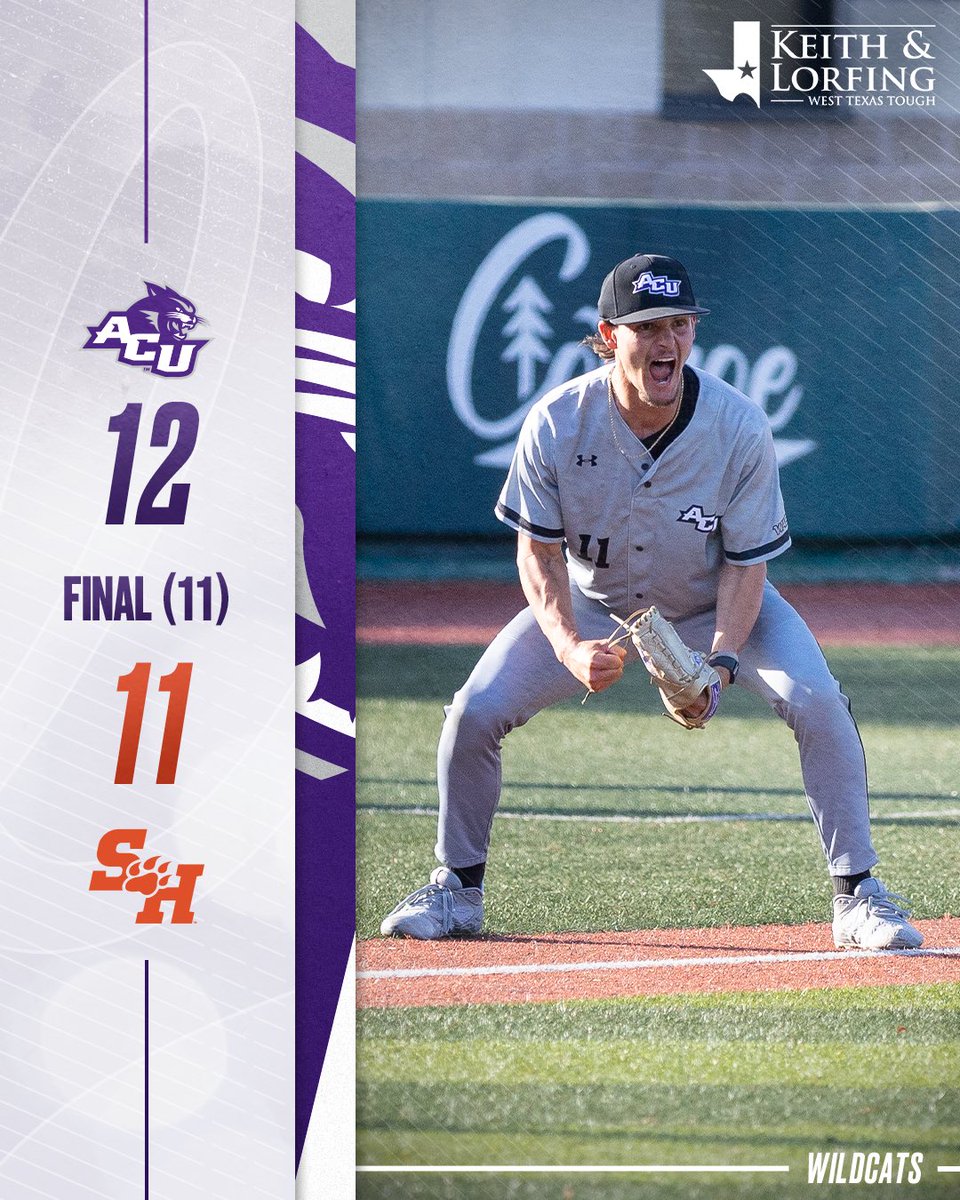 ‼️𝐖𝐈𝐋𝐃𝐂𝐀𝐓𝐒 𝐖𝐈𝐍‼️

With a 𝐇𝐎𝐌𝐄 𝐑𝐔𝐍 from Sam Hardcastle and a 𝐒𝐈𝐓 𝐃𝐎𝐖𝐍 11th inning from Blaine Palmer, your Wildcats 𝐃𝐎𝐌𝐈𝐍𝐀𝐓𝐄 the extra inning battle‼️🔥

#ATO | #GoWildcats