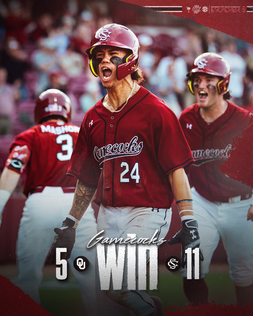 Gamecocks belt out 14 hits to even up the series!

#Gamecocks | #ForeverToThee