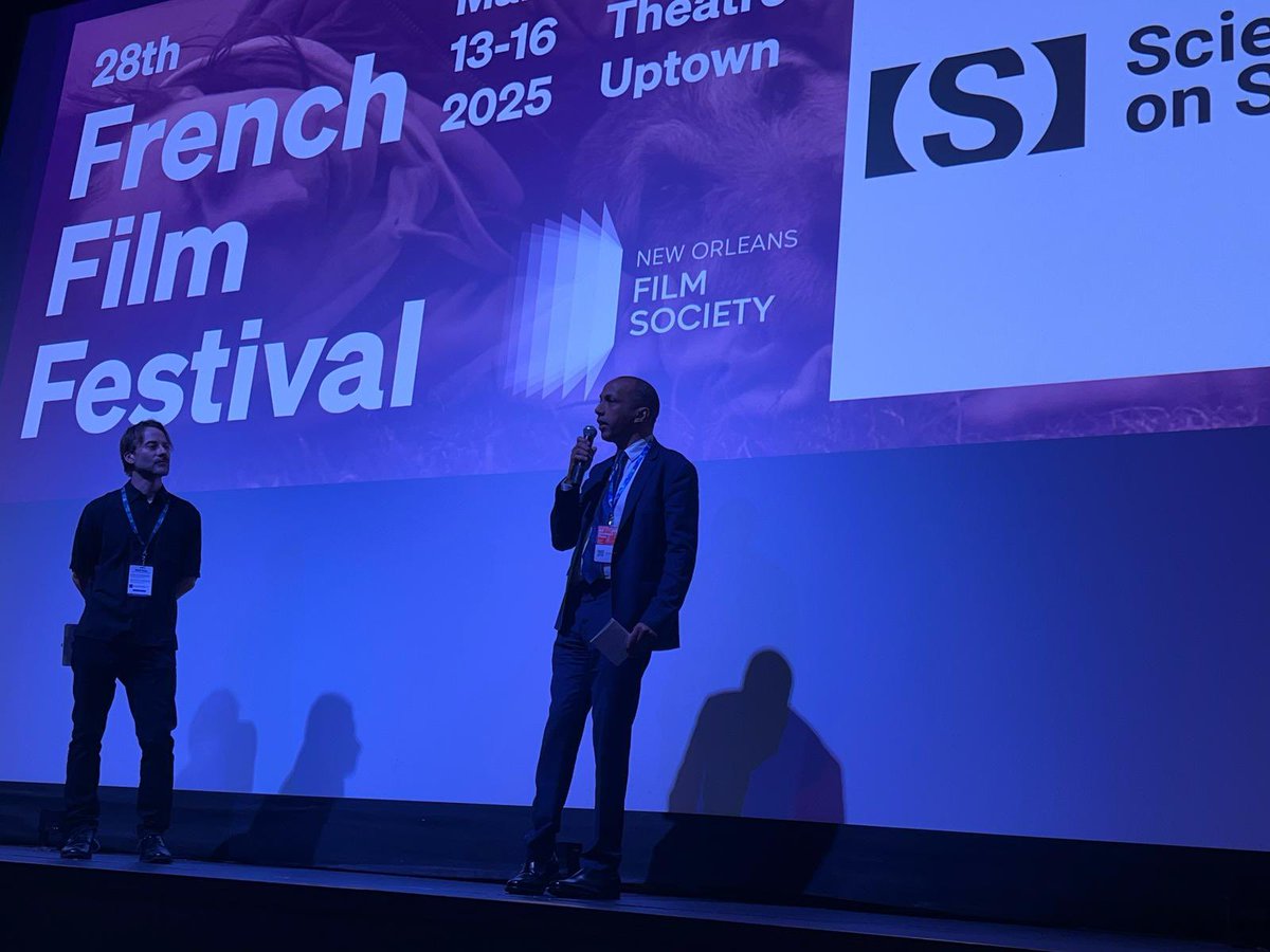 Rodolphe Sambou (@rodolphesambou) on Twitter photo Delighted to present the powerful film Pointe Noire at the French Film Festival of New Orleans. A gripping and timely story, in line with France’s longstanding commitment to the universal abolition of the death penalty. 🇫🇷🎥⚜️
<a href="/franceintheus/">Embassy of France in the U.S.</a> <a href="/franceonu/">La France à l'ONU 🇫🇷🇺🇳</a> <a href="/RomeIsabelle/">Isabelle Rome</a> Delighted to present the powerful film Pointe Noire at the French Film Festival of New Orleans. A gripping and timely story, in line with France’s longstanding commitment to the universal abolition of the death penalty. 🇫🇷🎥⚜️
<a href="/franceintheus/">Embassy of France in the U.S.</a> <a href="/franceonu/">La France à l'ONU 🇫🇷🇺🇳</a> <a href="/RomeIsabelle/">Isabelle Rome</a>