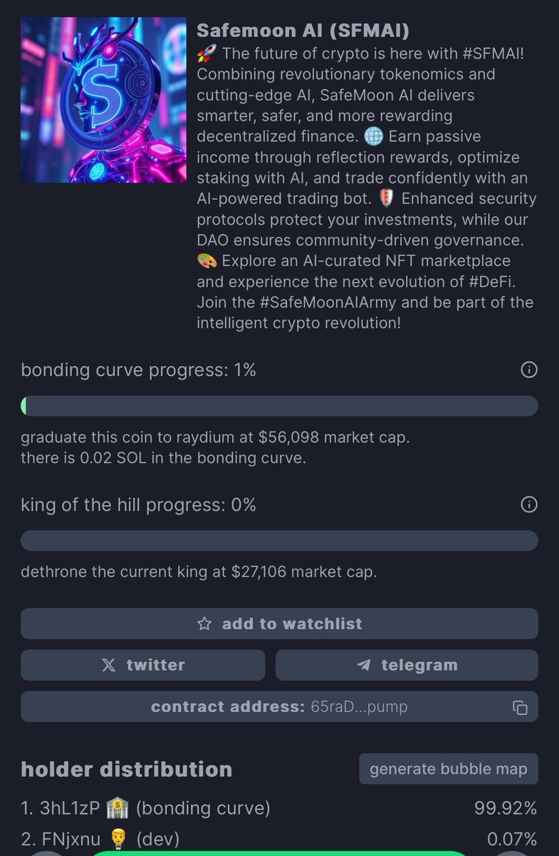 SafemoonAI's tweet photo. $SFMAI LIVE ON PUMP FUN
Load your bags before we skyrocket π
https://t.co/d2F2LzmXFB
#sol #safemoonAI #SAFEMOONARMY #safemoonAIcoin #safemoon https://t.co/sq18VHCxhq